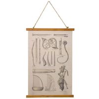lienzo pergamino de lino impreso multicolor 60x86 cm