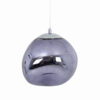 lampara techo cristal metalizado violeta o36 cm e27