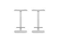 pack 2 taburetes 63 cm  asiento blanco estructura blanco