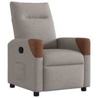 sillon de salon  silla  sillo reclinable de tela gris taupe