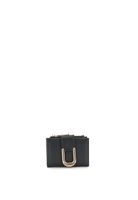 cartera pequena con cremallera efecto piel con grano black taglia unica