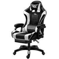 silla gaming powergaming negroblanco con reposapies