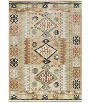 Antalia 711 - Alfombra fina de viscosa de estilo étnico