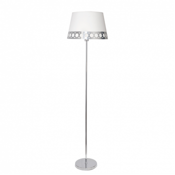 Pie De Salón Dalia Blanco/plata 165x40x40