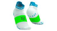 calcetines compressport pro racing v4 0 run low blanco azul verde