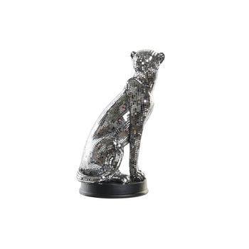 Figura Resina 19,5x16x31,5 Leopardo Espejo