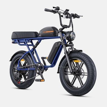 Bicicleta Eléctrica Engwe M1 Con Doble Batería Y Doble Suspensión,azul