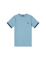camiseta fred perry ringer azul hombre
