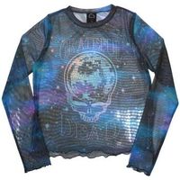 grateful dead camiseta manga larga stealy glitter ball para mujer