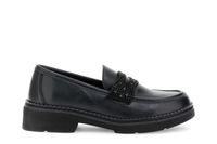 mocasines con trabilla de pedreria y tachuelas black