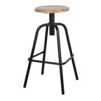 taburete alto de metal sanderson - blanconegrooxido - 76x42x42