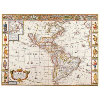 Legendarte - Cuadro Lienzo, Impresión Digital - Mapa Antiguo No. 20 - Decoración Pared Cm. 40x50