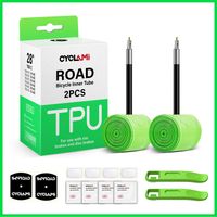 cyclami material tpu tubo interior de bicicleta ultraligero 700c 18 32 neumatico de bicicleta de montana de carretera 45 65 mm de longitud herramientas de reparacion de neumaticos de valvula francesa