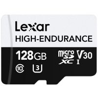 tarjeta microsd lexar high-endurance 128 gb uhs-i clase 10 v30 u3
