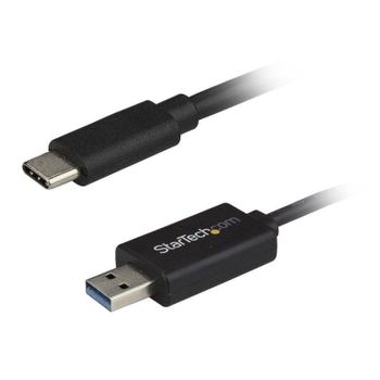 Cable de transferencia StarTech.com USB 3.0 USB A a USB C 2m Negro Plug and Play