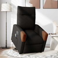 sillon reclinable de masaje elevable tela negro cfw641268
