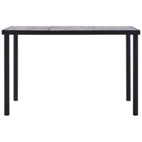 mesa de comedor  mesa de cena de mdf negro y gris hormigon 160x80x75 cm
