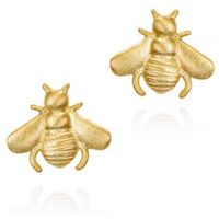 jorge revilla pendientes pendientes de abeja en plata con bano de oro 18k para mujer