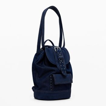 Desigual Mochila denim bombonera convertible mediana 25WAKD06-5008