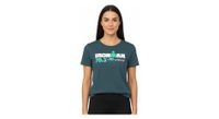 camiseta de manga corta ironman 70 3 vichy azul turquesa para mujer