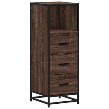 Mueble De Baño | Armario De Baño Madera Contrachapada Roble Marrón 35x37,5x100cm
