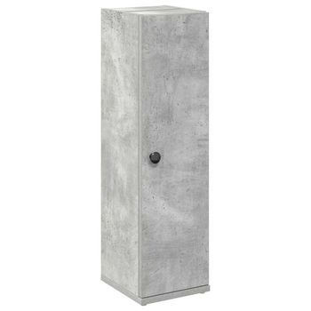 Mueble De Baño | Armario De Baño Con Portarrollos Gris Hormigón 20,5x22x72 Cm
