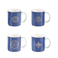 juego de 4 tazas con estrellas