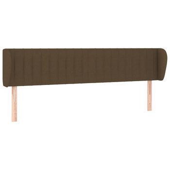 Cabecero Cama | Panel De Cabecera De Tela Gris Oscuro 203x23x78/88 Cm