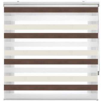 Estoralis - Estor Enrollable Noche Y Dia | Doble Tejido | Tricolor 145 X 180 Cm (ancho/alto)  Tela 142 X 175 Cm | Loras Marron/beige