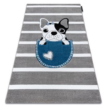 Alfombra Petit Bulldog Perro Gris 160x220 Cm