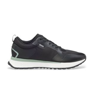 BOSS para hombre. 50513195 Zapatillas Jonah negro (45), Plano, Cordones, Casual
