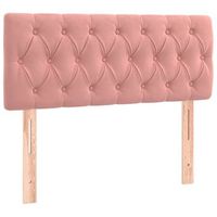 cabecero cama mueble de dormitorio con led de terciopelo 100 x 7 x 7888 cm rosa m020001858