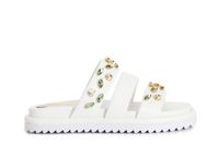 pantuflas tres bandas con strass white 36