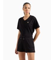 ea7 para mujer 7w000079af13135 pantalon corto felpa negro xs casual deportivo algodon multideporte