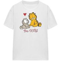 garfield camiseta too cute para mujer