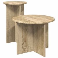 conjunto de mesas auxiliares 2 pcs roble sonoma vidaxl