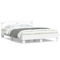 cama matrimonial  cama para adultos  estructura cama con cabecero madera ingenieria blanco 140x190cm