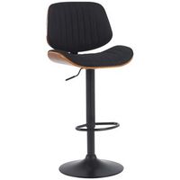 taburete de tela clawson nogalnegro 50x50x94 cm clp