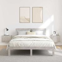mesitas de noche 2 uds - mueble - madera contrachapada - gris hormigon 40x30x30cm