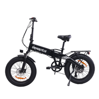 bicicleta electrica plegable univercycle b1 bateria extraible de 48 v y 125 ah fat bike de 20 negra