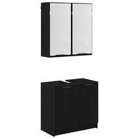 juego de muebles de bano 2 uds roble negro 645 x 335 x 59 cm vidaxl