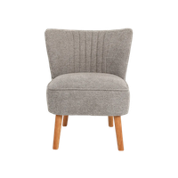 sillon tapizado en tela eve marron