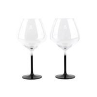 juego de copas en cristal transparente