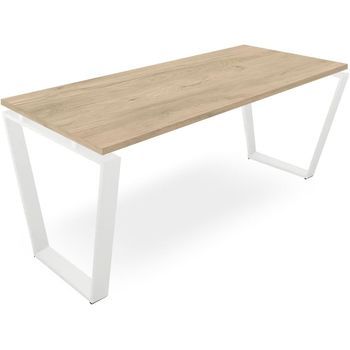 Mesa Marco Pirámide Invertida. 160x80 Cm. Roble.