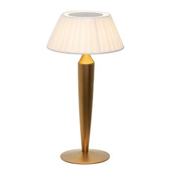 Lámpara De Mesa Recargable Flaminia Zafferano Led Táctil - Diseño Clásico Inalámbrico Dorado