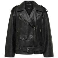 only cazadora de cuero 15349175 waves-black para mujer