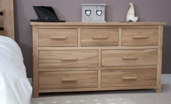 Rohan Oak Seven-Drawer Multi Chest of Drawers