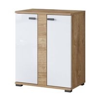 mueble bajo lavabo balea en colores blanco y roble