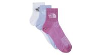 3 pares de calcetines cortosmulti sport the north face blanco morado azul  x3