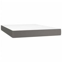 colchon matrimonial  colchon de cama  colchao de muelles ensacados cuero sintetico gris 140x200x20 cm